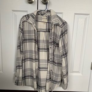 american eagle plaid boyfriend flannel